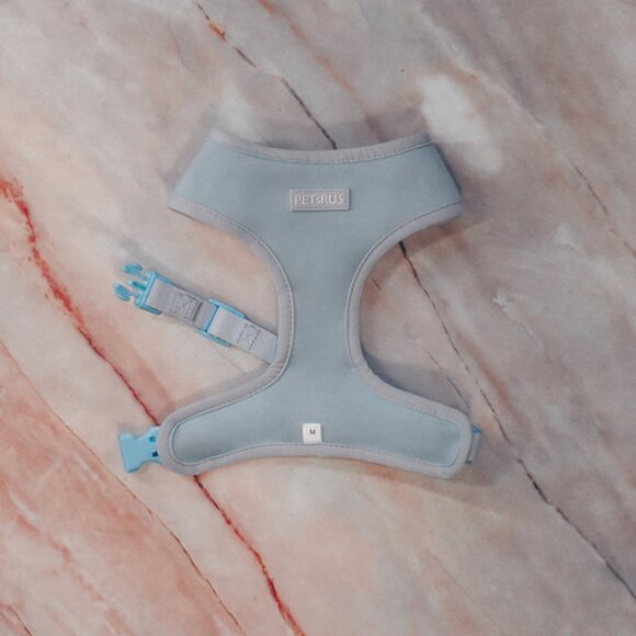 PETsRUS Premium Reversible Dog Harness Reflective Details Blue Beige Rose - Picture 4 of 7